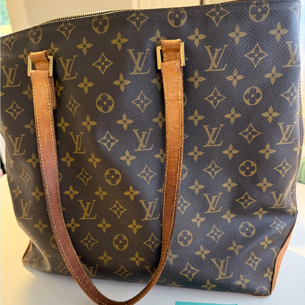 Louis Vuitton Monogram Tan and Brown tote